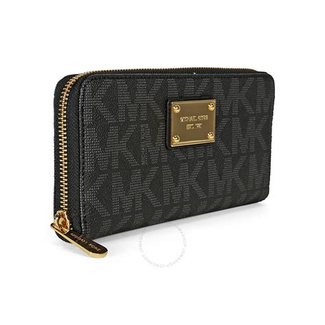 michael kors black wallet cheap|michael kors black zipper wallet.